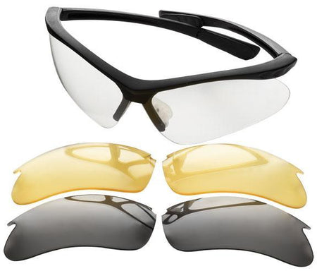 Champion Shooting Glasses Open Frame Black with 3 Interchangeable Lenses