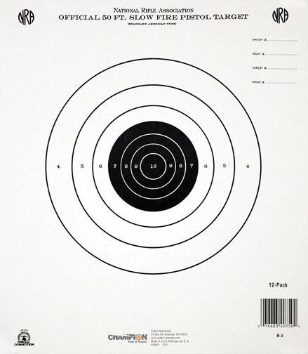 Champion Official NRA Target GB-2 50' Slow Fire Pistol 12-Pack