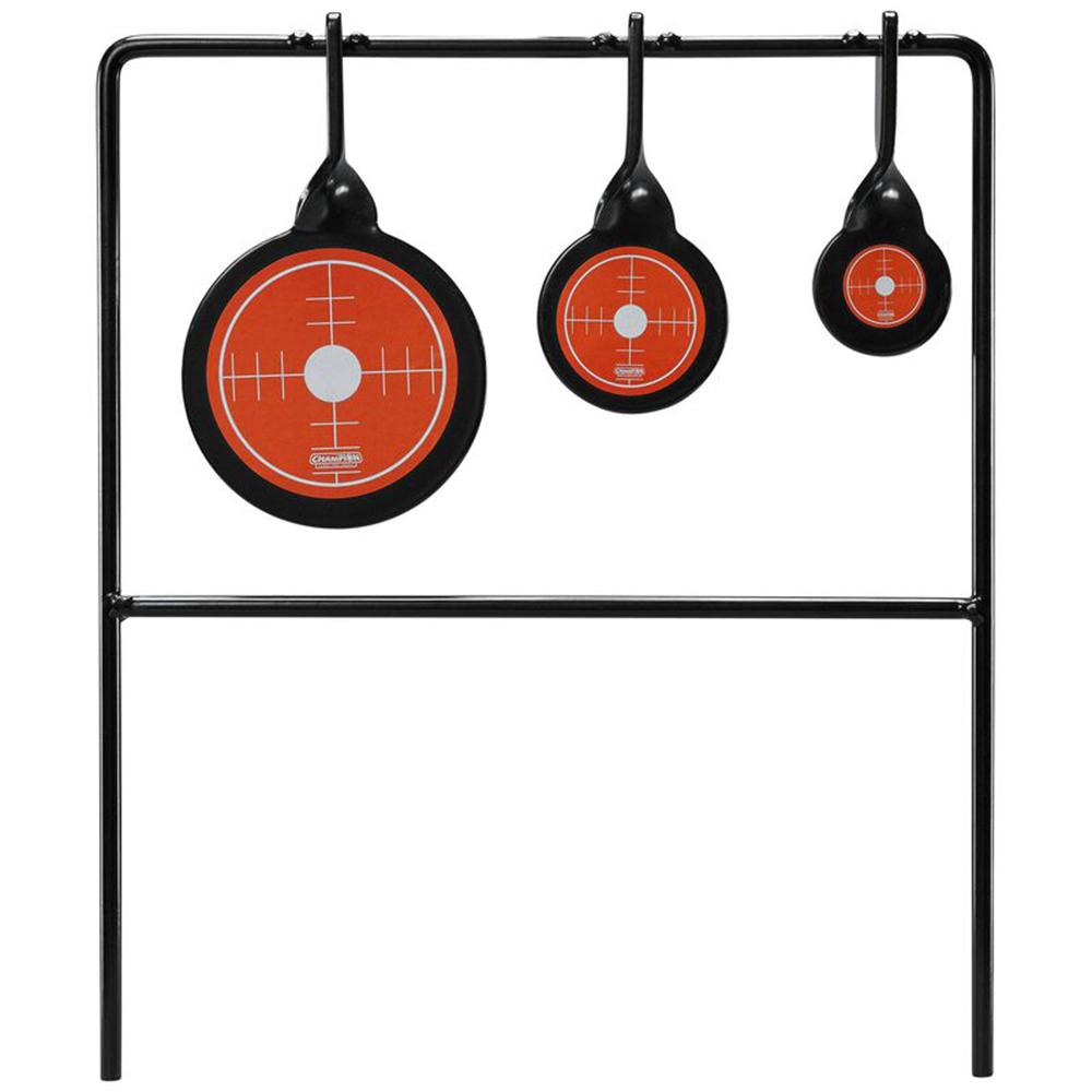 Champion Rimfire Triple Gong Spinner Steel Shooting Target