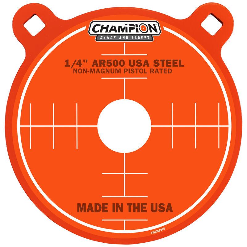 Champion Center Mass AR500 Steel 8" Gong Pistol Target Orange