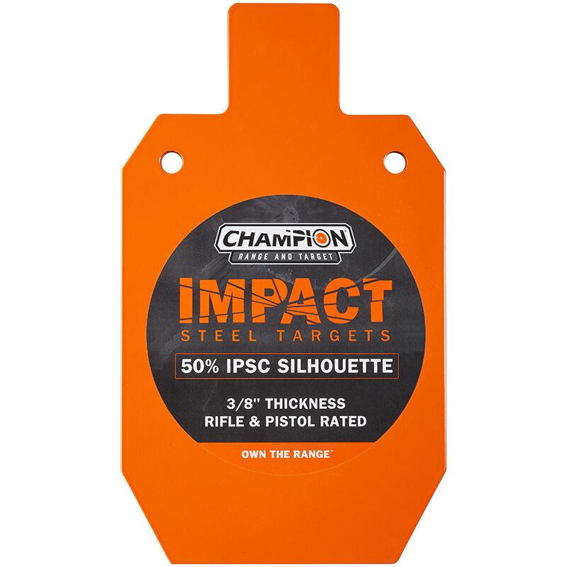 Champion Impact Steel Silhouette Target 50% IPSC Rifle Rated Orange AR500
