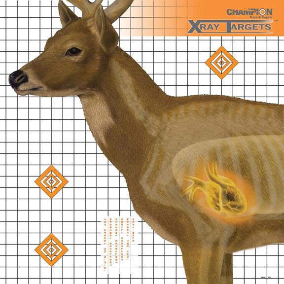 Champion X-Ray Paper Deer Target 25"x25" 6-Pack