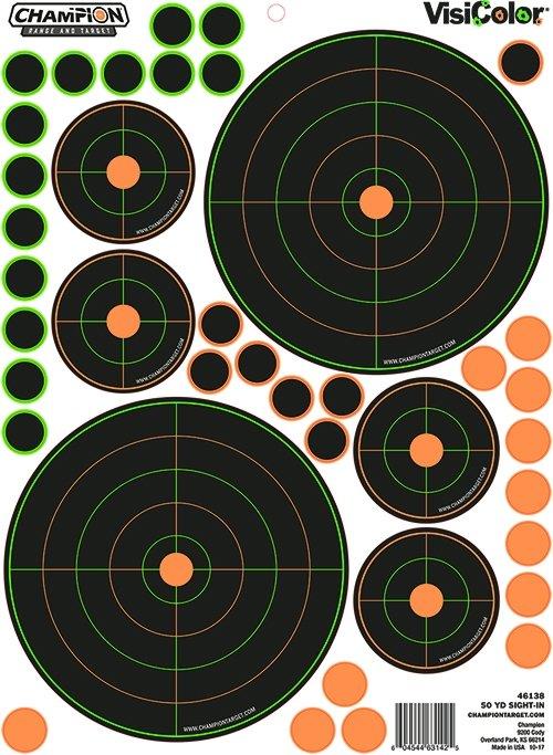 50 Yard Sight-In Bullseye Targets Variety 5-Pack