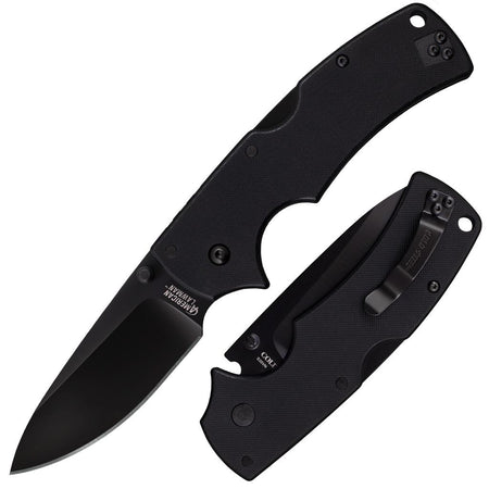 Cold Steel American Lawman Folding Knife Black G-10 Handle 3-1/2" DLC Coated Blade Black