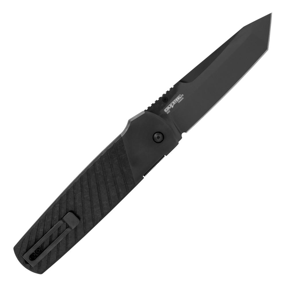 Cold Steel Hatamoto Folding Knife 4in Tanto 20CV Steel Black Carbon Fiber