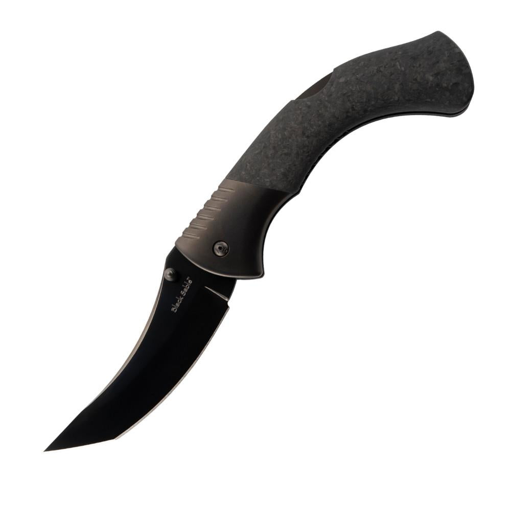Cold Steel Black Sable XHP Folding Knife 4.2" Tanto Blade Black