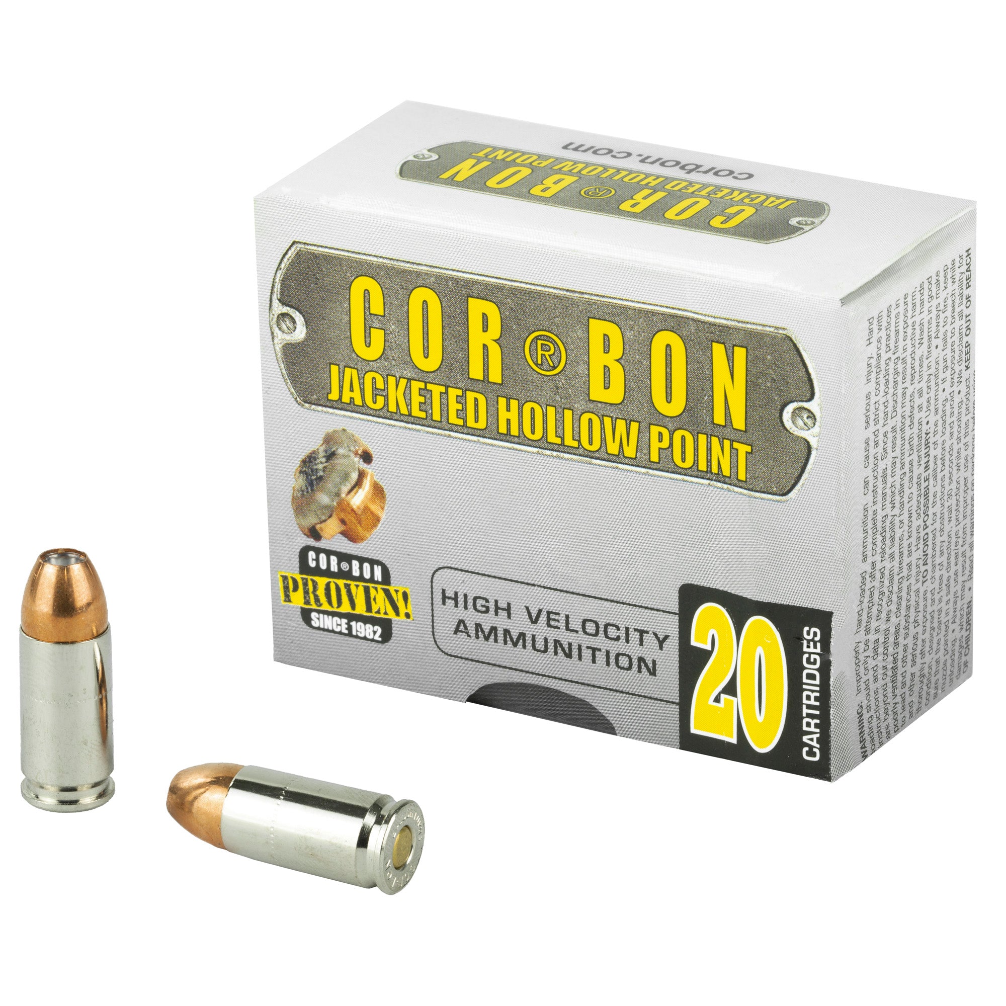 Cor-Bon 9115 Self Defense +P Jacketed Hollow Point JHP 115 Grain 9mm Luger/Parabellum