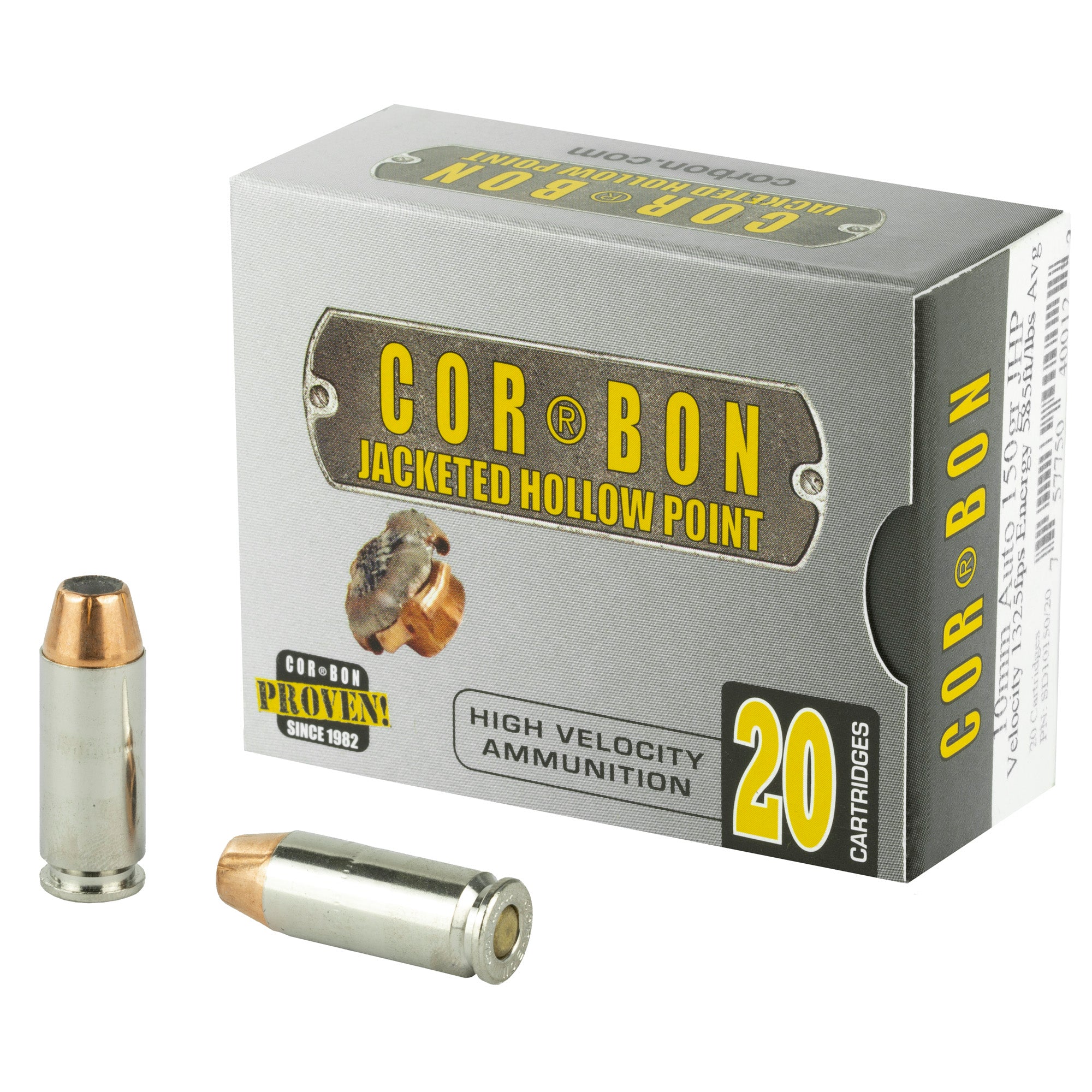 Cor-Bon 10150 Self Defense Jacketed Hollow Point JHP 150 Grain 10mm Auto