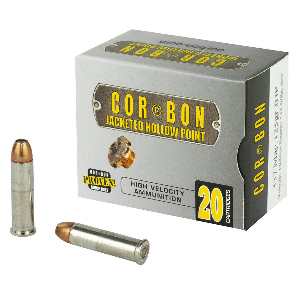 Cor-Bon 357125 Self Defense Jacketed Hollow Point JHP 125 Grain .357 Magnum