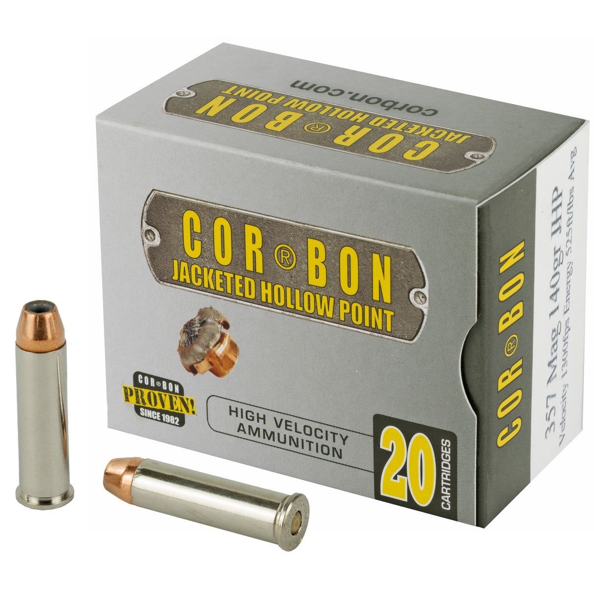 Cor-Bon 357140 Self Defense Jacketed Hollow Point JHP 140 Grain .357 Magnum