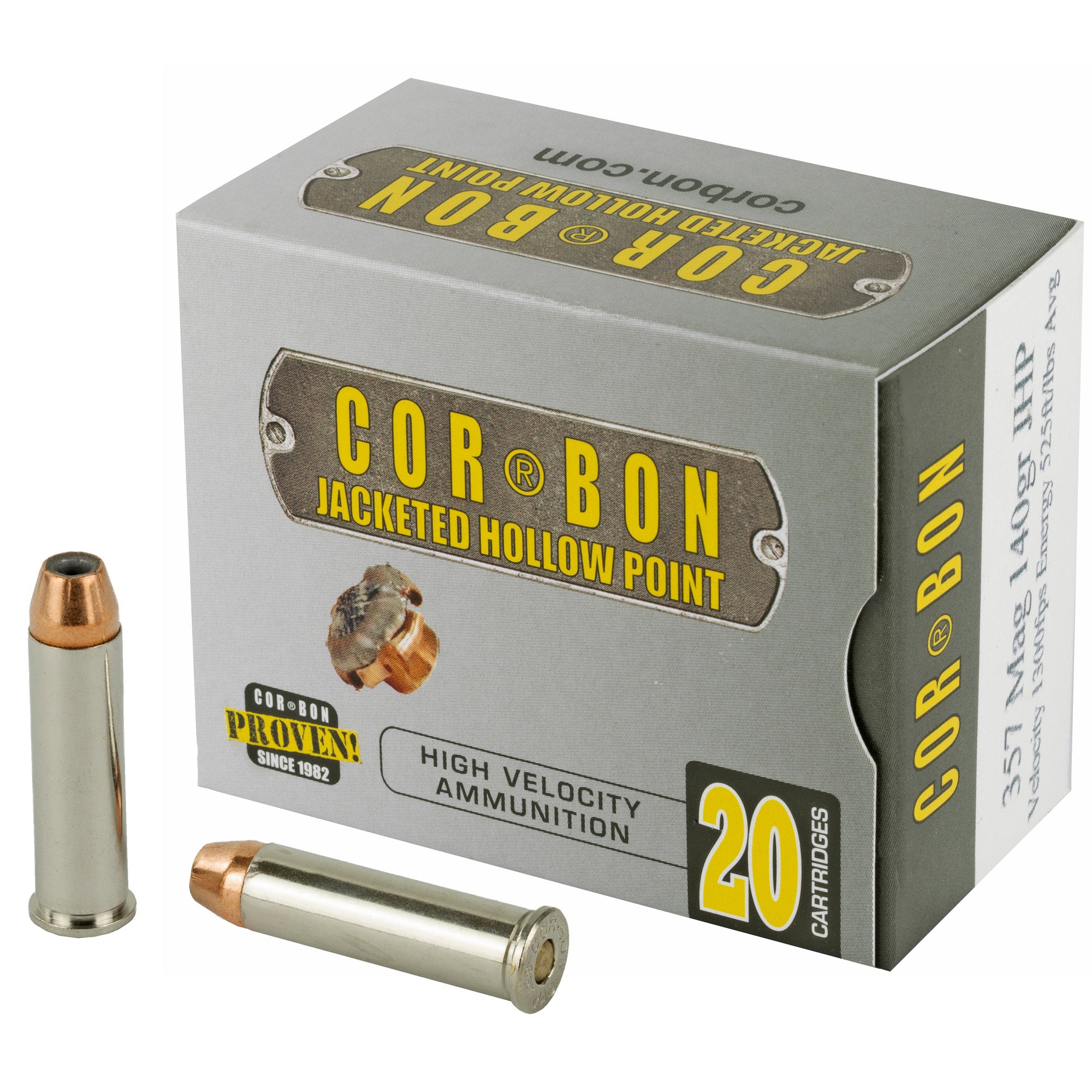 Cor-Bon 357140 Self Defense Jacketed Hollow Point JHP 140 Grain .357 Magnum