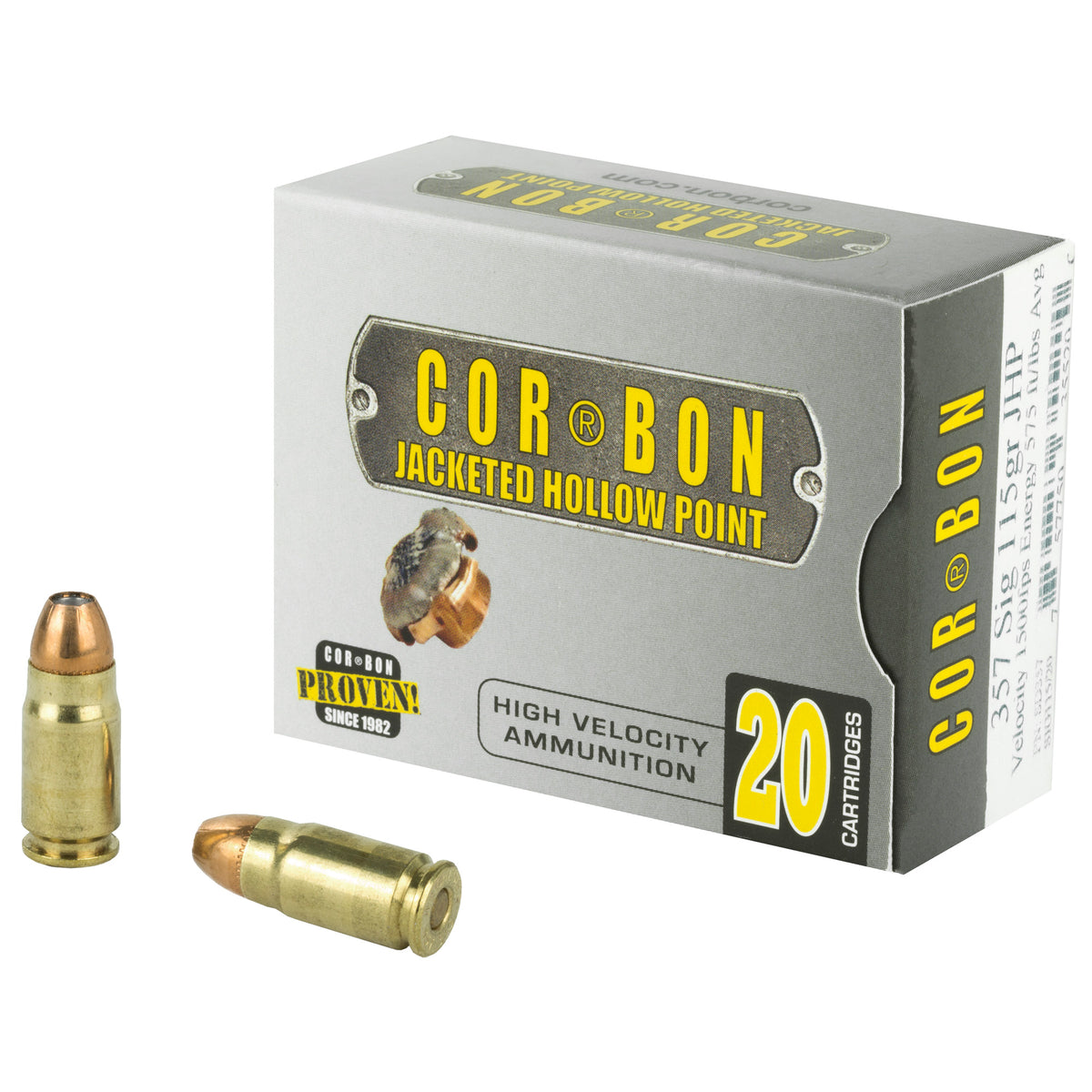 Cor-Bon 357SIG115 Self Defense Jacketed Hollow Point JHP 115 Grain .357 Sig