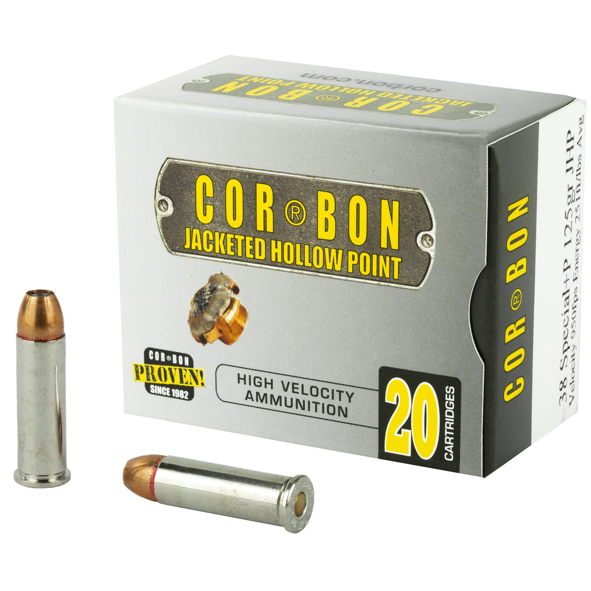 Cor-Bon 38125 Self Defense +P Jacketed Hollow Point JHP 125 Grain .38 Special
