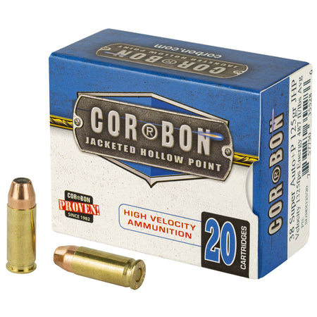 Cor-Bon 38X12520 Self Defense +P Jacketed Hollow Point JHP 125 Grain .38 Super