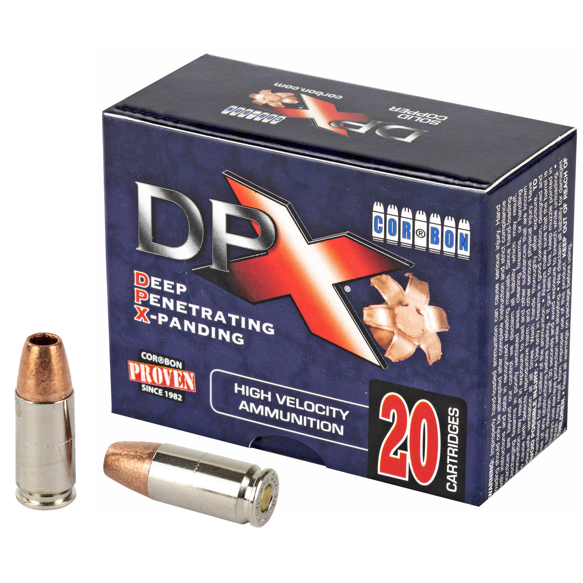 Cor-Bon DPX09115 Deep Penetrating X bullet +P XPB Jacketed Hollow Point JHP 115 Grain 9mm Luger/Parabellum