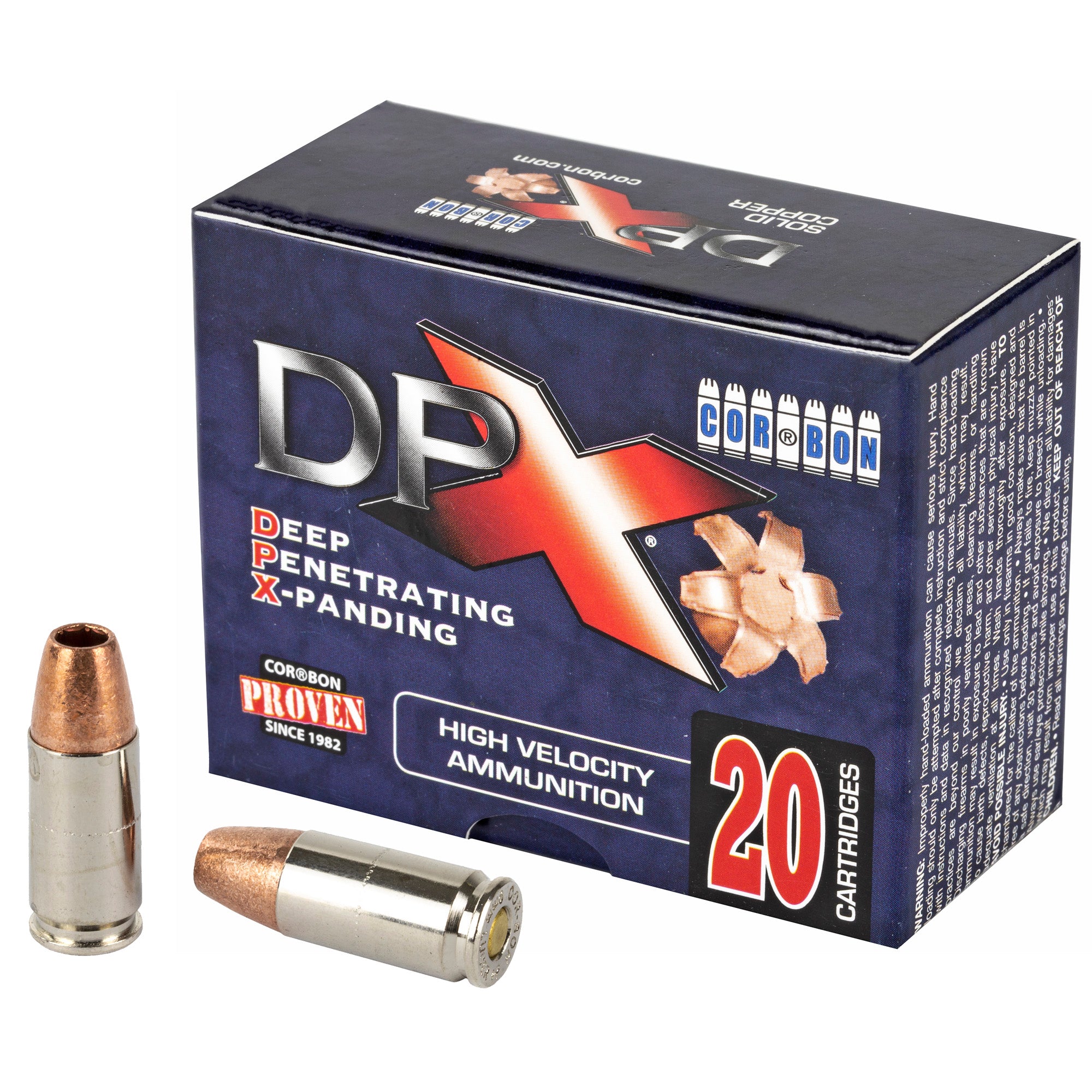 Cor-Bon DPX09115 Deep Penetrating X bullet +P XPB Jacketed Hollow Point JHP 115 Grain 9mm Luger/Parabellum
