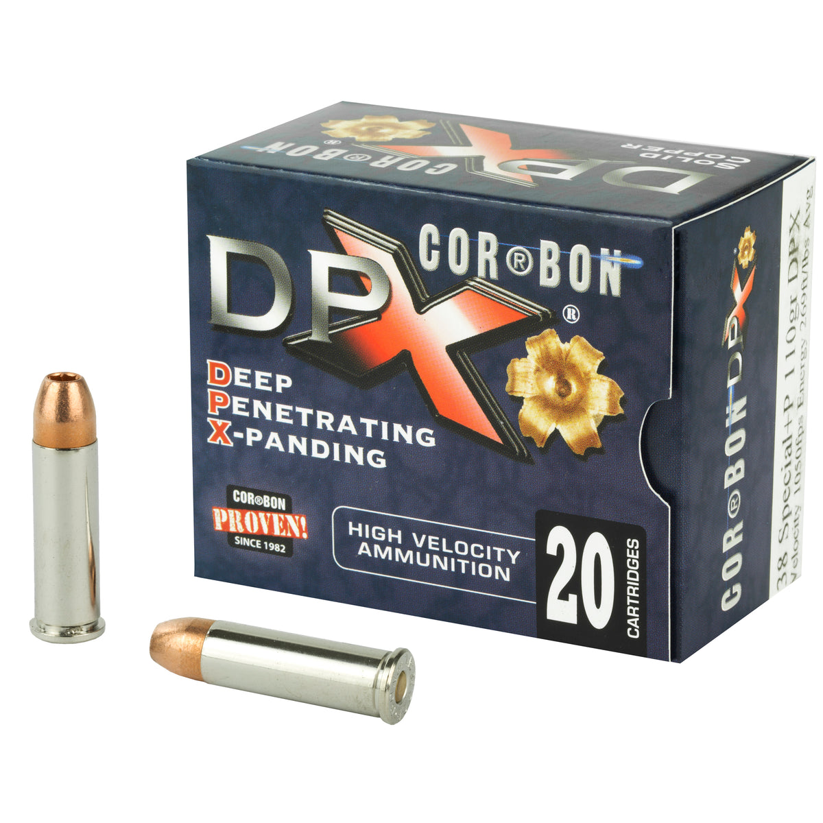 Cor-Bon DPX38110 Deep Penetrating X bullet +P XPB Jacketed Hollow Point JHP 110 Grain .38 Special