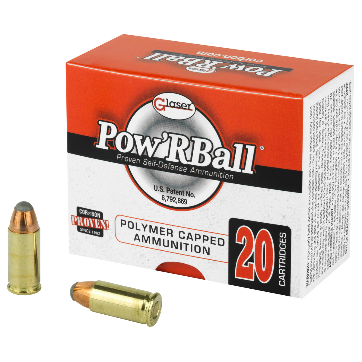 Cor-Bon Glaser Pow'rBall .32 ACP 55 gr JHP ammo