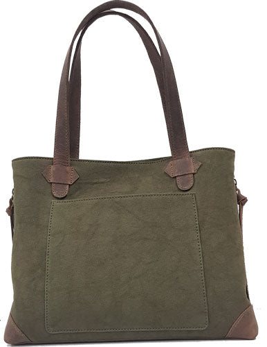 VersaCarry Concealed Carry Purse Canvas Olive Green Tote Style