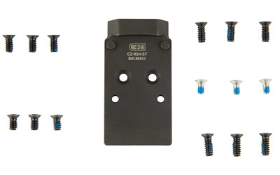 C&H Precision V4 Optic Mounting Plate for CZ P-10 - Trijicon RMR/SRO & Holosun 407C/507C, Black