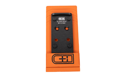 C&H Precision GL-DPP-EFLX V4 Optic Mounting Plate, Converts Glock MOS to Leupold Delta Point Pro or EOTech EFLX, Black Anodized