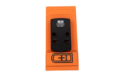 C&H Precision V4 Optic Mounting Plate for Glock 43x/48 MOS to Trijicon RMRcc, Black Anodized, Includes Hardware GLX-RMRcc