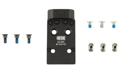 C&H Precision Optic Mounting Plate for HK VP9 - Holosun EPS/EPS Carry/SCS Carry, Black Anodized