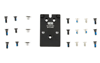 C&H Precision XD OSP Optic Mounting Plate for Springfield Armory XDM to RMR/407C/507C, Black Anodized