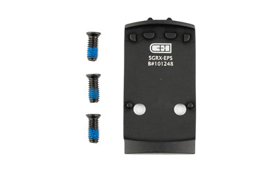 C&H Precision V4 Optic Mounting Plate for Sig P320 RX/Pro/AXG to Holosun EPS/EPS Carry, Black