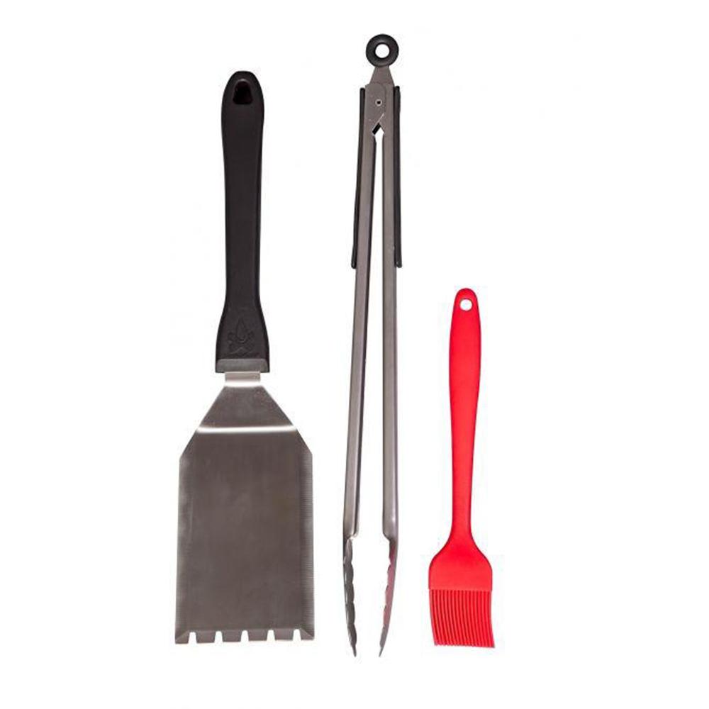Camp Chef 3-Piece Essential BBQ Tool Set with Tongs and Spatula