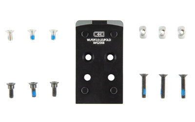 C&H Precision Optic Mounting Plate, Walther PDP 2.0 to Leupold Delta Point Pro & EOTech EFLX, Anodized Black WLPDP2.0DPPEFLX