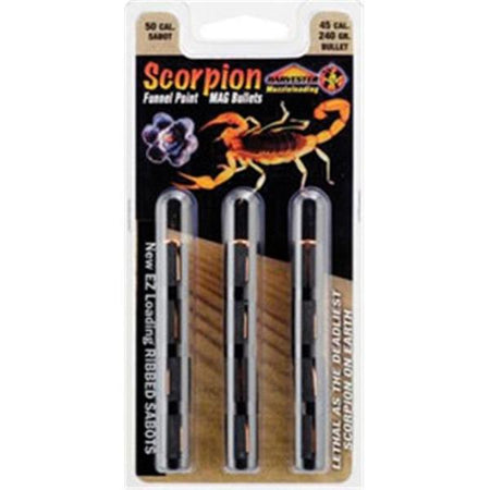 50 Cal .451 Funnel Point Sabot Mag Bullet 260 Grain 12 Pack