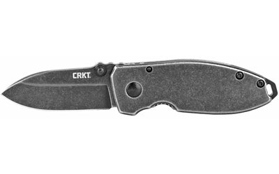 Columbia River Knife & Tool Squid Folding Knife, 2.16" 8Cr13MoV Blade, Black Stonewash Finish, Stainless Handle, Frame Lock 2490KS