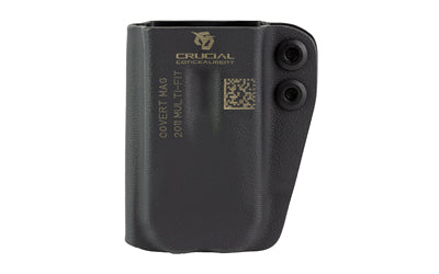 Crucial Concealment Covert Mag Pouch, IWB/OWB, Ambidextrous, Kydex, Black, Fits 2011 Magazines