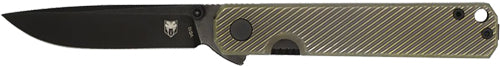 COBRATEC BLACKJACK FOLDER 3" G-10 BLACK TITANIUM BRZ SCALES