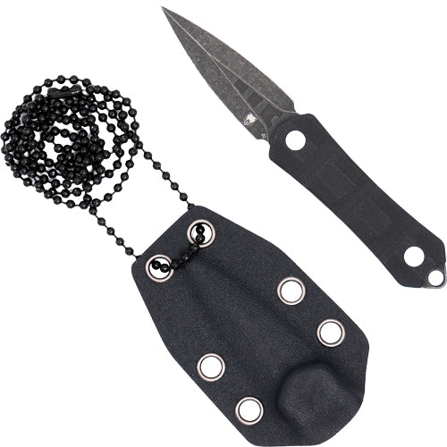 CobraTec Guardian Neck Knife 1.99" D2 Stonewash Dagger with Sheath