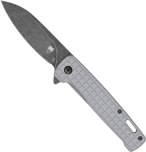 CobraTec Rhino Folder 3.37" Grey/Black Stonewash D2 Blade Knife