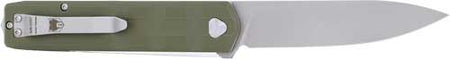 CobraTec Kuzio Folding Knife 3.12" OD Green G10 Handle D2 Blade