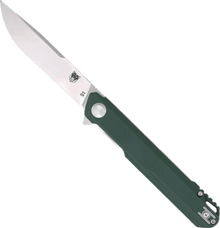 CobraTec Monarch 3.5" Folding Knife Green D2 Steel with Pocket Clip