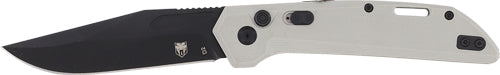 CobraTec Naja Side Button Auto Knife 3.5" D2 Lunar Grey
