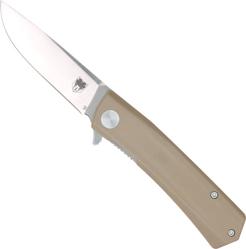 CobraTec Serpent Folder 3" D2 Blade Tan Handle with G-10 Scales