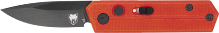 CobraTec Stinger Folder 1.9" Red/Black D2 Blade SD Button Knife