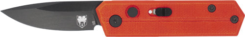 CobraTec Stinger Folder 1.9" Red/Black D2 Blade SD Button Knife