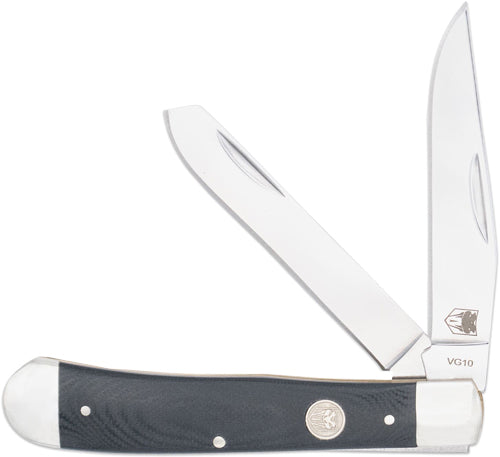 CobraTec Trapper Two Blade G-10 Black/SS Slip Joint Knife