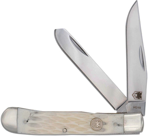 CobraTec Trapper Two Blade G-10 White Bone SS Slip Joint Knife