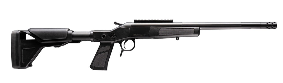 CVA CR4446XP Cascade XP-SB SBR 300 Blackout 1rd 16.50" Matte Stainless Steel Fluted Threaded Barrel & Receiver w/Picatinny Rail, Graphite Black Adj Buffer Tube Synthetic Stock, Black Grip