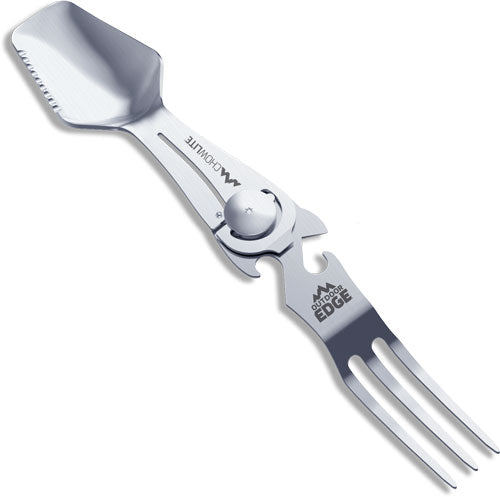 Outdoor Edge ChowLite Folding Utensil Set with Spoon, Fork & 3 Tools