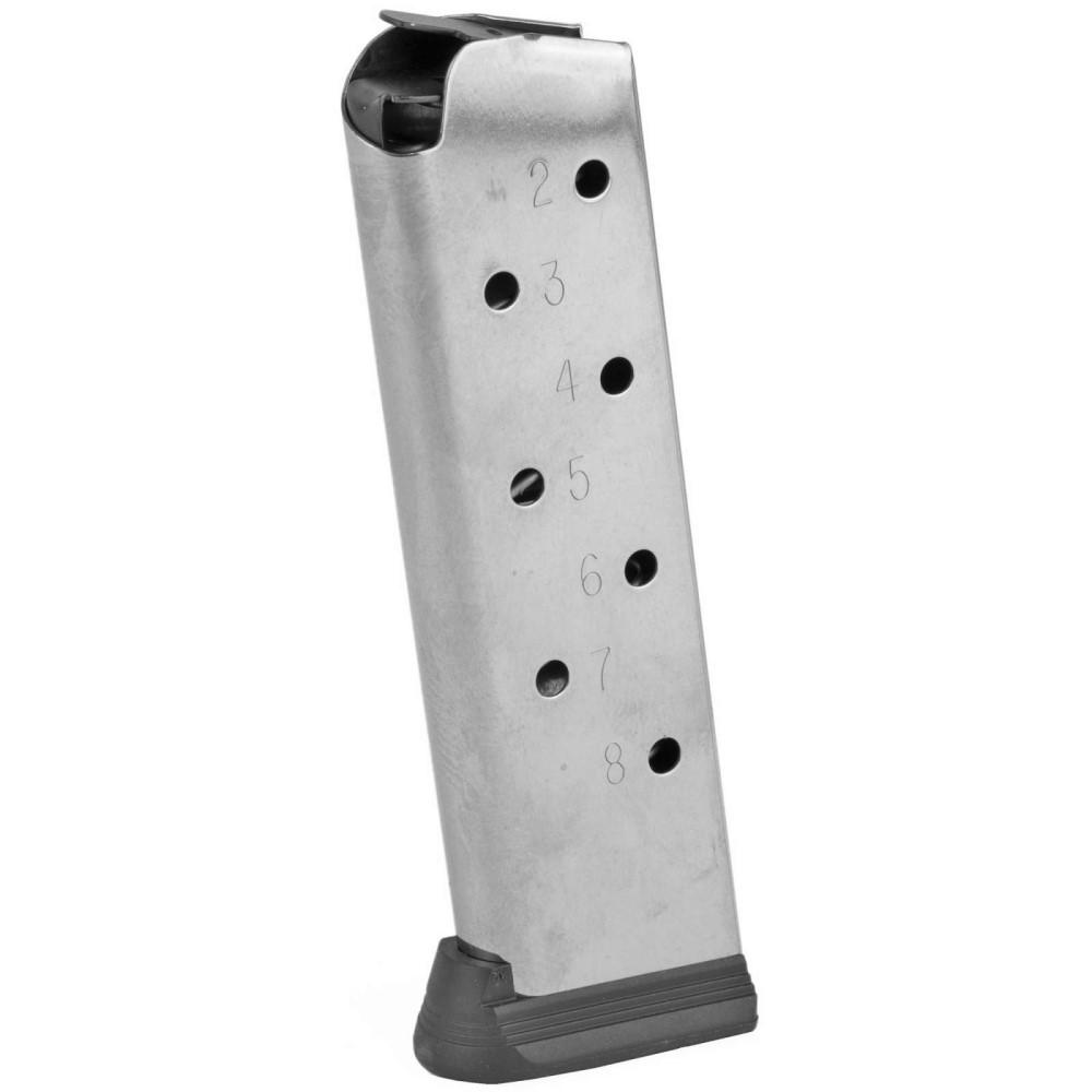 Colt 1911 Government/Commander Stainless Handgun Magazine with Base Pad .45 ACP 8-Round