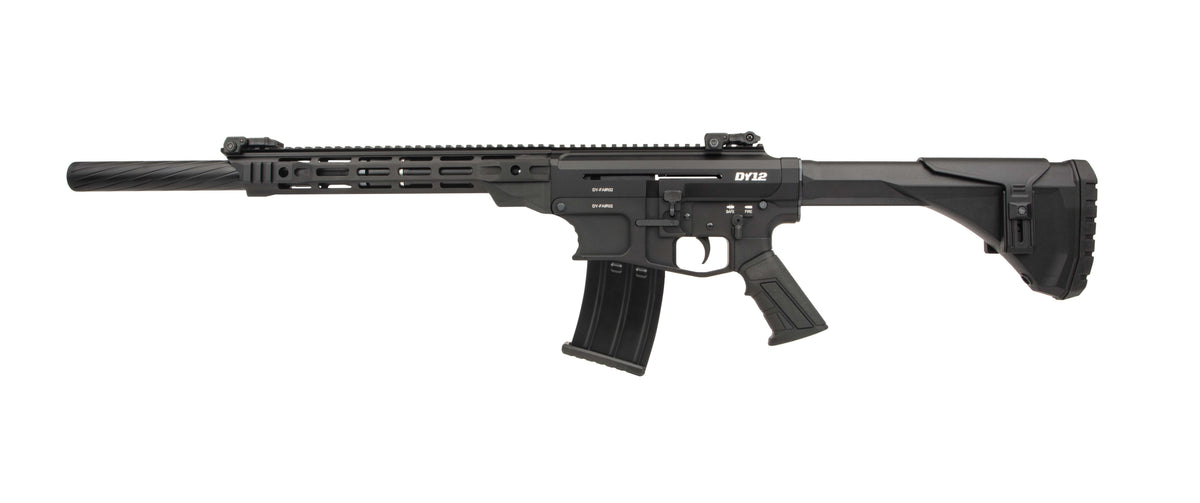 Derya Firearms DY1220US Namlu DY12 12 Gauge Semi-Auto 3" 5+1 20" Black Melotine Threaded Barrel, Black Anodized Aluminum Receiver w/Picatinny Rail, Black Adjustable Polymer Stock & Pistol Grip