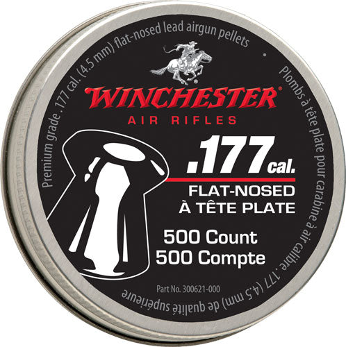 Winchester .177 Flat Pellets 500-Count Tin 6-Pack Case